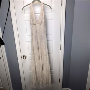 Carmen Marc valvo beaded halter